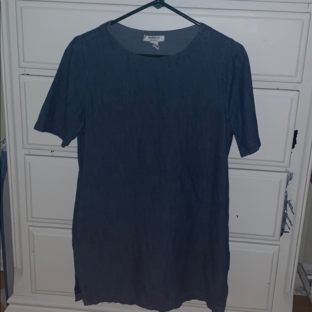 faux denim dress